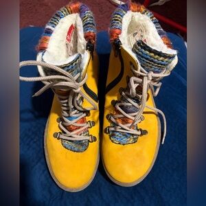 Rieker Yellow women’s  Boots with Multicolor Details